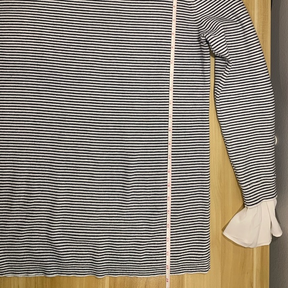 LOFT Striped Sweater with Flutter Cuffs - Picture 3 of 5